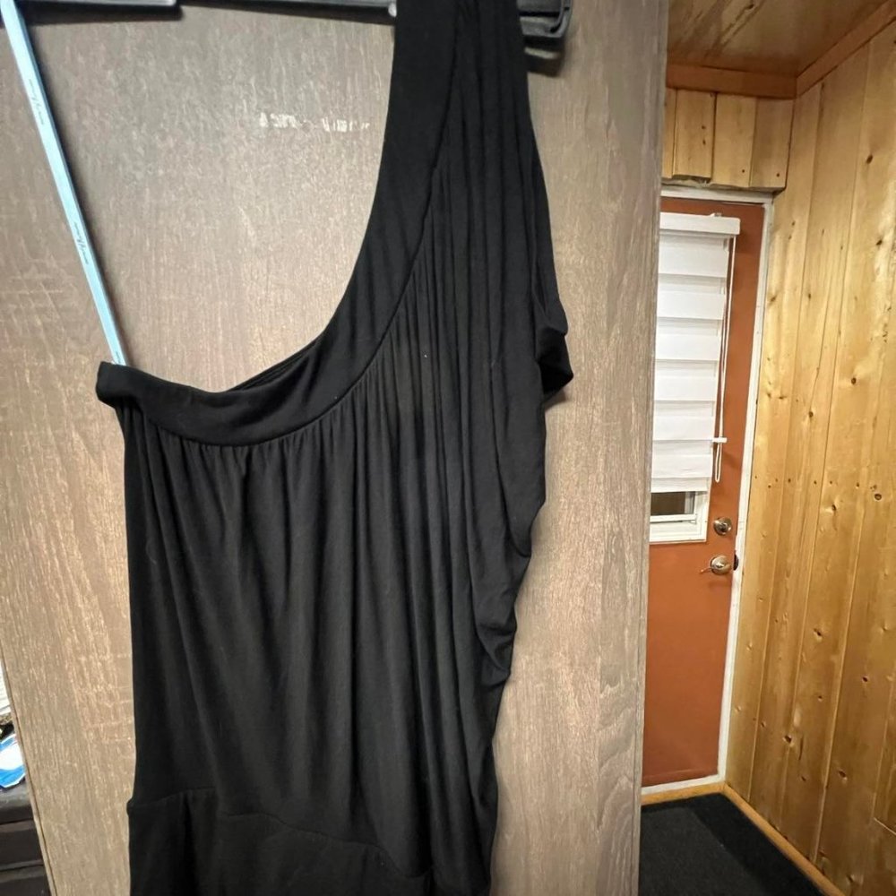 Black Marciano One Shoulder Top S
